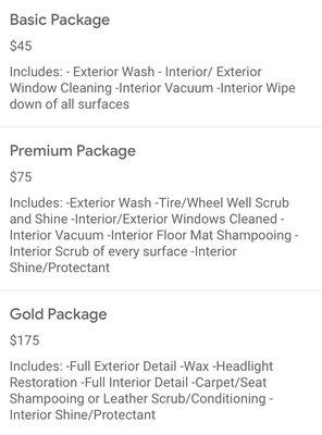 Interior/Exterior Packages