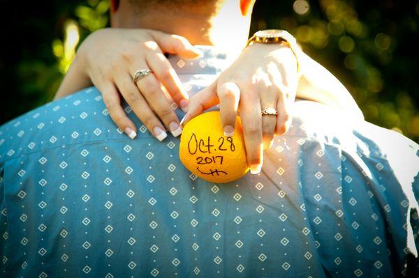 Good shot of my ring,  she took some with dates incase we used them as save the dates