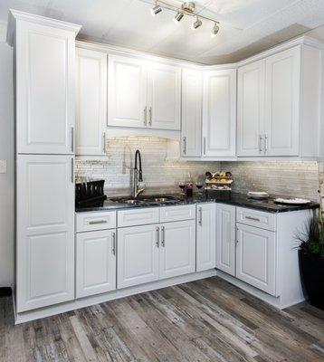 Transitional Tahoe Dove Kitchen