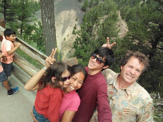 Family at Yellowstone. We love Montana and Montanans