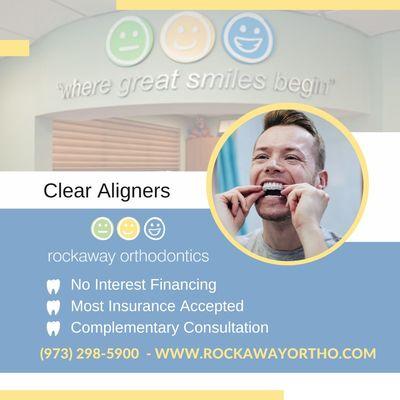 Rockaway Orthodontics provides Clear Aligners