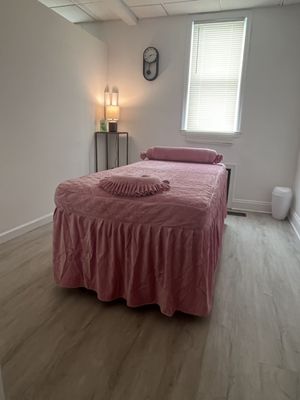 Massage bed at Bloomfield Wellness Center