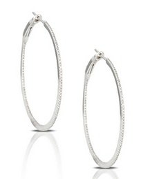 Diamond inside-out hoop earrings by Doves by Doron Paloma