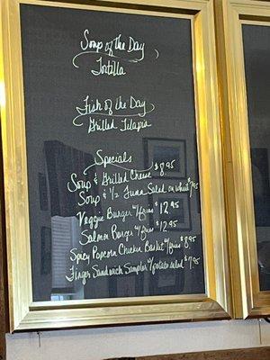 Daily Special Menu