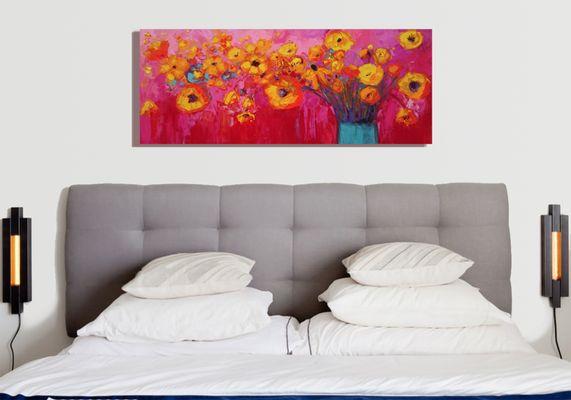 Love bright, bold colors? This painting has all the ingredients to bright up the room. Buy it online at awapara.com