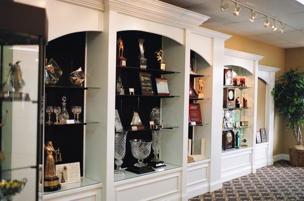 Visit our beautiful showroom and choose from hundreds of awards