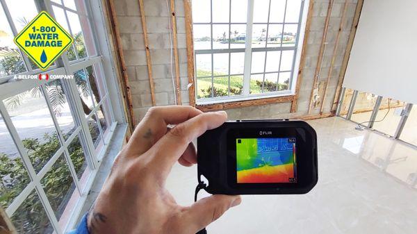 Using infrared camera to detect temperature changes