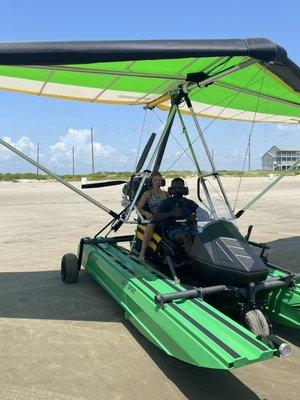 Waterbird Pilot Thoren was excited to feel the breeze from up high!