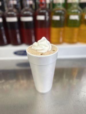 Spiced chai with vanilla soft serve