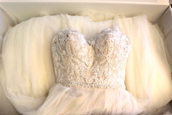 Wedding Dress, after cleaning and preservation.