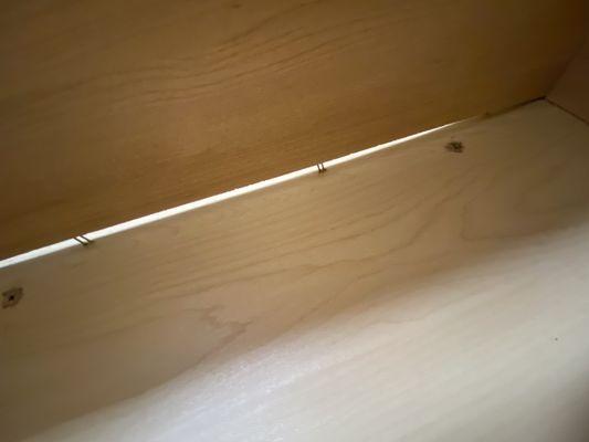 Another gap in a cabinet.