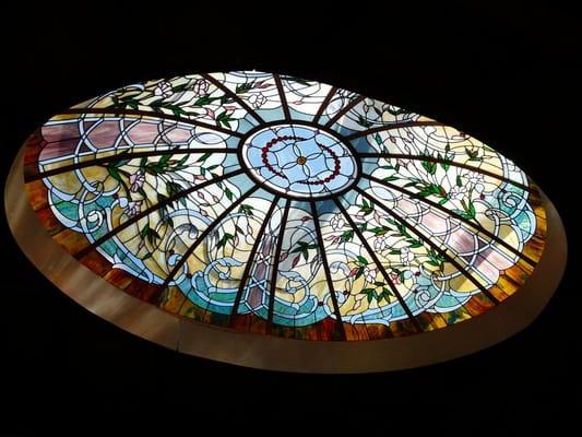 6'x9' oval stained glass dome