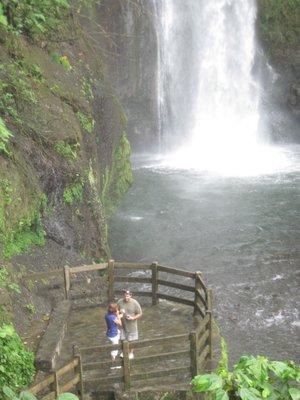 Walking through Waterfall Gardens at Peace Lodge in Costa  Rica