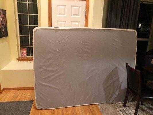 The mattress in my entryway that the kids used as a trampoline for a week!