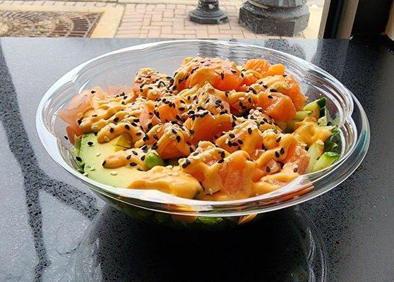 Poke Bowl (salad, salmon, avocado, spicy mayo, & more!)