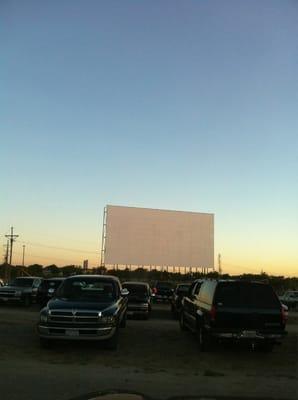 Dusk at the Tascosa Drive-in.