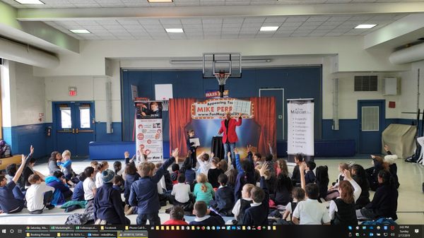 kids captivated as they learn magic at school assembly