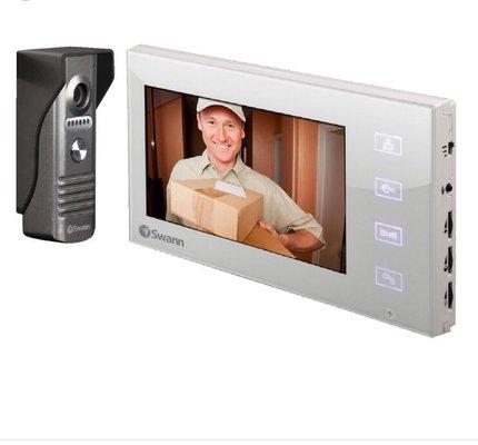 Video doorbell within 2 way audio and lock release button.