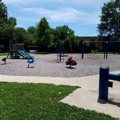 playground and water fountain