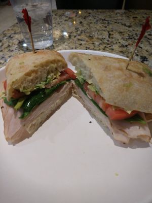 Turkey Avacado Sandwich, excellent. They make the best / reasonable sandwich.