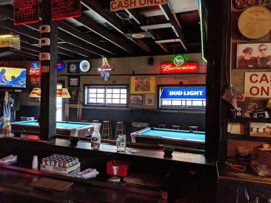 Not one, but two pool tables, here at "my club"!