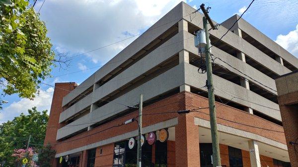 Parking deck in Charlottesville VA