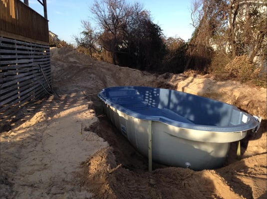 fiberglass pool installation in Kitty Hawk