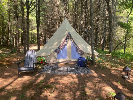 One of the glamping sites.