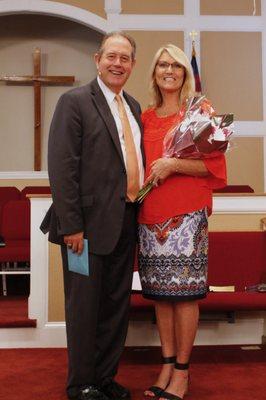 Our Pastor and his wife on Pastor Appreciation Day.