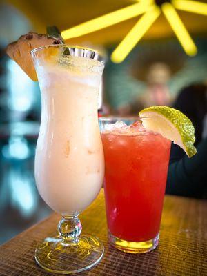 Horchata Colada 5/5 & Strawberry Margarita