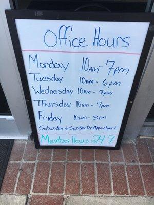 Our Office Hours!