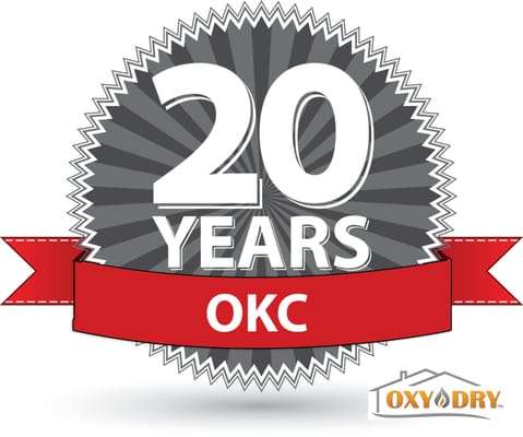 OxyDry celebrates it's 20th year of providing superior service for water damage!