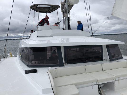 On a catamaran sail with the Pentagon Sailing Club