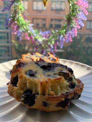 Stopped by Bluestone for my latte and an delicious blueberry muffin to go.