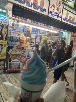 Cotton candy and watermelon water ice