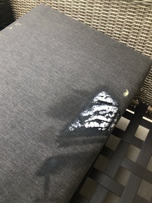 Burned cushion