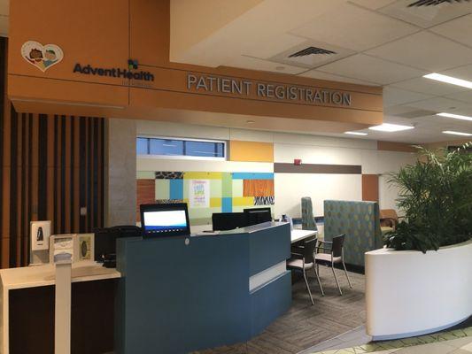 If you're child has an imaging appointment, please check in at the patient registration desk at AdventHealth for Children.