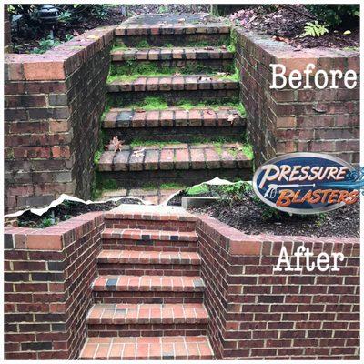 Brick Walkway & Wall Cleaning