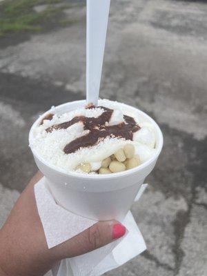 White corn  in a cup