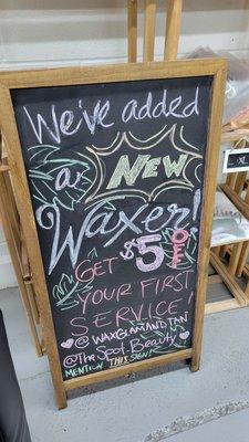 Waxing sign