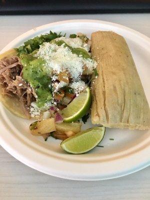 Carnitas Taco & Pork Tamale