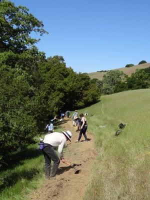 Working hard to build a new trail!