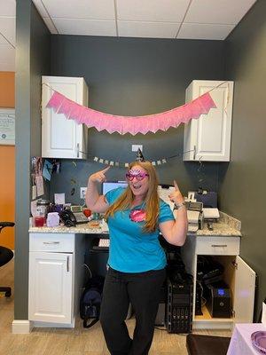 We are celebrating Heather's birthday at True View Dental!