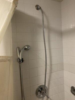 Our shower, please note the there was no nozzle holder standing height