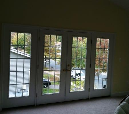 French doors in Newly built Addition