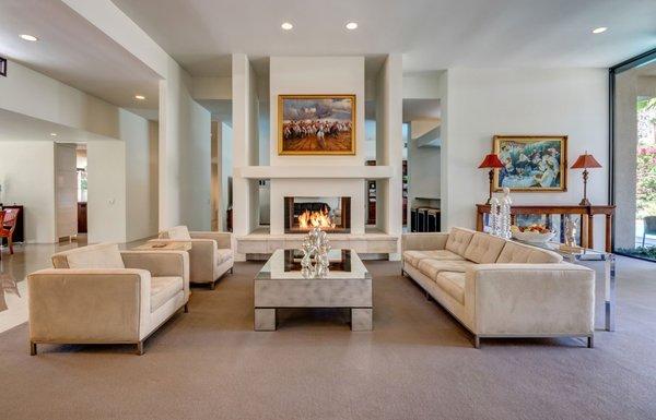 Stan Sackley designed Abrigo Road listing in Vista Las Palmas - Double sided Fireplace