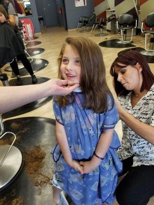 Firsttime Haircut for our daughter.