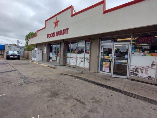 Entrance to the store. Usually moderate traffic but always a place to park