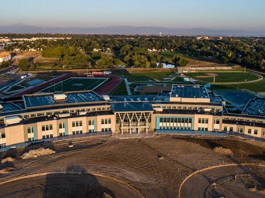 Greeley West, School aerial view.