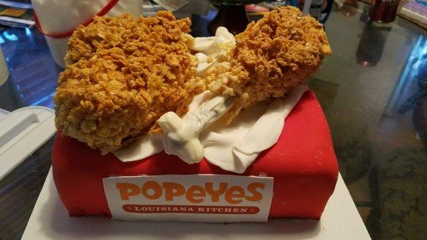 Custom Popeyes cake